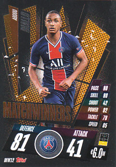 Abdou Diallo Paris Saint-Germain 2020/21 Topps Match Attax CL Matchwinners #MW12